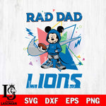 Detroit Lions Mickey Wearing Hoodie Rad Dad SVG DXF EPS PNG FILE, Disney Father day File Cut,Digital Download,Instant Download,Disney Svg Files