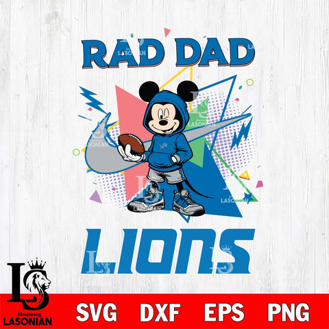 Detroit Lions Mickey Wearing Hoodie Rad Dad SVG DXF EPS PNG FILE, Disney Father day File Cut,Digital Download,Instant Download,Disney Svg Files
