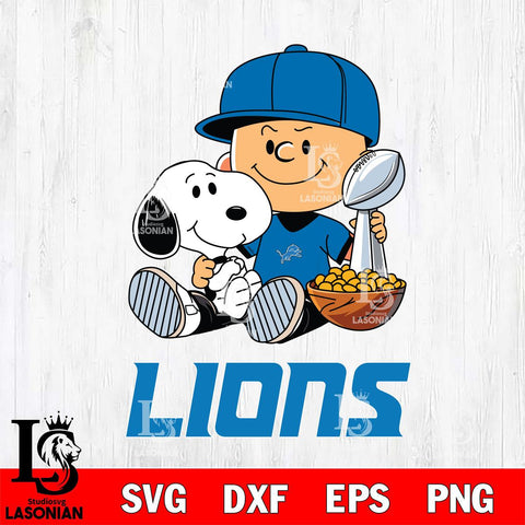Detroit Lions Peanuts Snoopy Champion football SVG DXF EPS PNG FILE,Snoopy File Cut, Nfl Digital Download,Instant Download, Silhouette