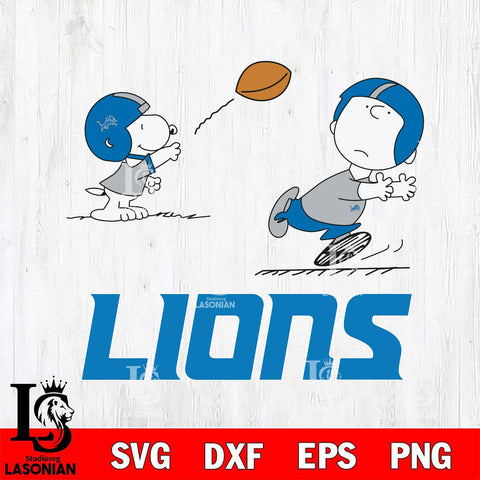 Detroit Lions Peanuts play football SVG DXF EPS PNG FILE,Snoopy File Cut, Nfl Digital Download,Instant Download, Silhouette