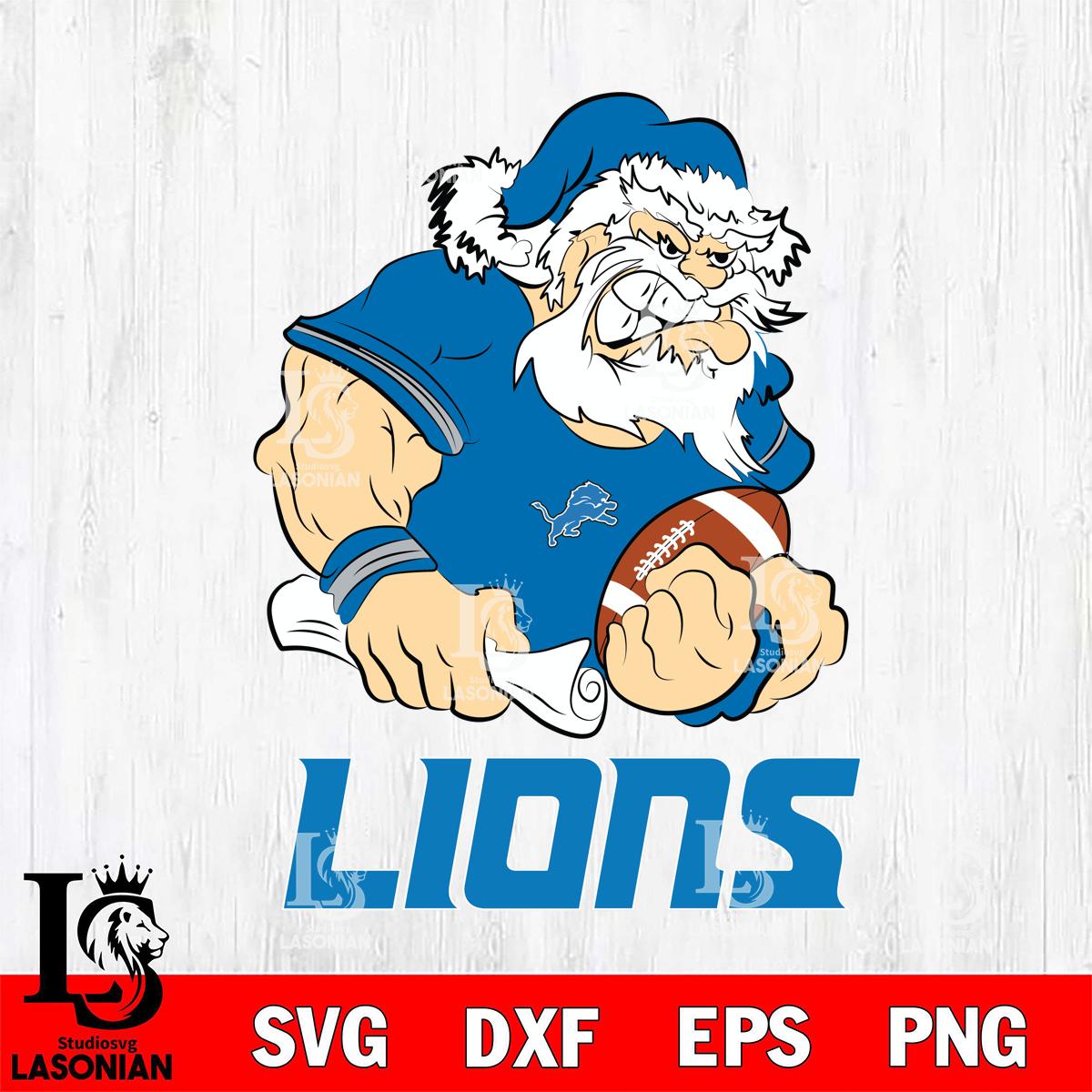 Detroit Lions Santa Claus Angry – lasoniansvg