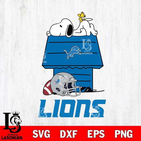 Detroit Lions Snoopy Chill Football SVG DXF EPS PNG FILE,Snoopy File Cut, Nfl Digital Download,Instant Download, Silhouette