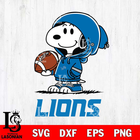 Detroit Lions Snoopy Football Svg Eps Dxf Png File, NFL svg , Digital Download , Instant Download, Cricut File