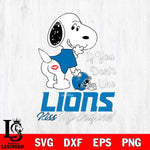 Detroit Lions Snoopy If you dont like kiss SVG DXF EPS PNG FILE,Snoopy File Cut, Nfl Digital Download,Instant Download, Silhouette