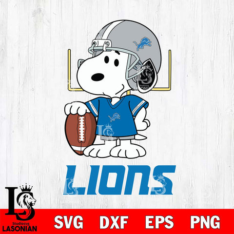 Detroit Lions Snoopy Player Football SVG DXF EPS PNG FILE,Snoopy File Cut, Nfl Digital Download,Instant Download, Silhouette