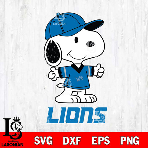 Detroit Lions Snoopy football SVG DXF EPS PNG FILE,Snoopy File Cut, Nfl Digital Download,Instant Download, Silhouette