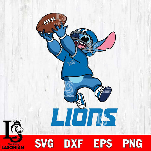 Detroit Lions Stitch Rugby Ball SVG DXF EPS PNG FILE, Stitch File Cut,NFL Digital Download,Instant Download, Silhouette