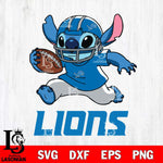 Detroit Lions Stitch Run Football SVG DXF EPS PNG FILE, Stitch File Cut,NFL Digital Download,Instant Download, Silhouette