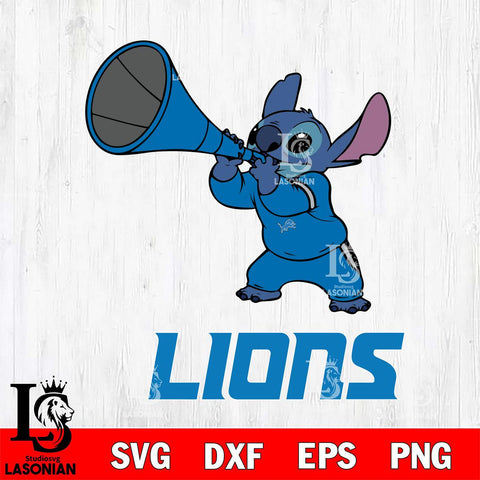 Detroit Lions Stitch vuvuzela SVG DXF EPS PNG FILE, NFL File Cut, Digital Download,Instant Download, Silhouette, Cricut