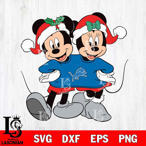 Detroit Lions mickey christmas 11 Svg Eps Dxf Png File, Digital Download, Instant Download