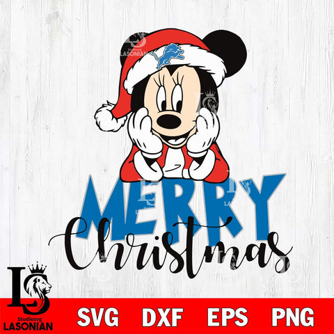 Detroit Lions mickey christmas 1 Svg Eps Dxf Png File, Digital Download, Instant Download