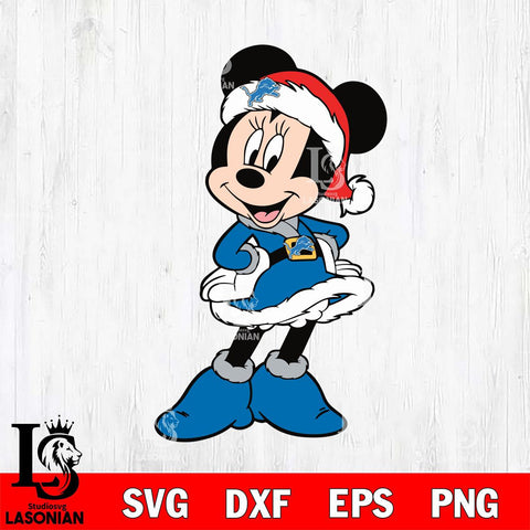 Detroit Lions mickey christmas 2 Svg Eps Dxf Png File, Digital Download, Instant Download