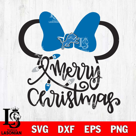 Detroit Lions mickey christmas 3 Svg Eps Dxf Png File, Digital Download, Instant Download