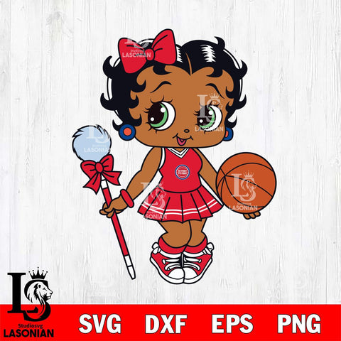 Detroit Pistons Betty Boop NBA 3 Svg Eps Dxf Png File, NBA svg, Digital Download, Instant Download