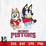 Detroit Pistons Bluey Chilli Mode Dance Svg Eps Dxf Png File, Digital Download, Instant Download