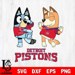 Detroit Pistons Bluey Chilli Sport Svg Eps Dxf Png File, Digital Download, Instant Download