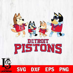 Detroit Pistons Bluey Dance Squats Svg Eps Dxf Png File, Digital Download, Instant Download