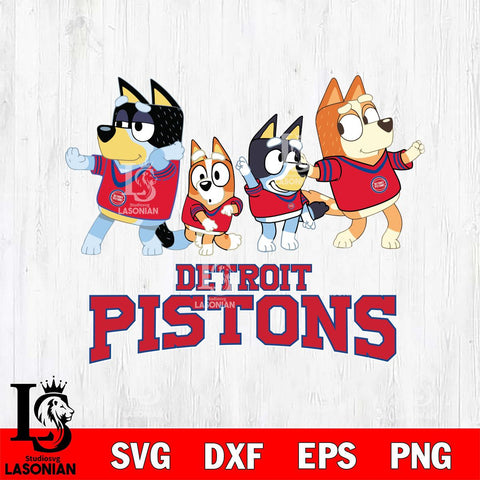 Detroit Pistons Bluey Mode Dance Squats Svg Eps Dxf Png File, Digital Download, Instant Download