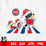 Detroit Pistons Family Bluey Walking Christmas Svg Eps Dxf Png File, Digital Download, Instant Download