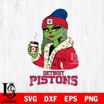 Detroit Pistons Girls Grinch Bougie Svg Eps Dxf Png File, Digital Download, Instant Download