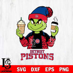 Detroit Pistons Grinch 2 coffee Svg Eps Dxf Png File, Digital Download, Instant Download