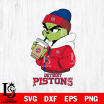 Detroit Pistons Grinch Bougie Sport Svg Eps Dxf Png File, Digital Download, Instant Download