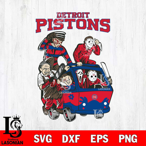 Detroit Pistons Jason Voorhees Horror 10 Svg Eps Dxf Png File, NBA svg, Digital Download, Instant Download