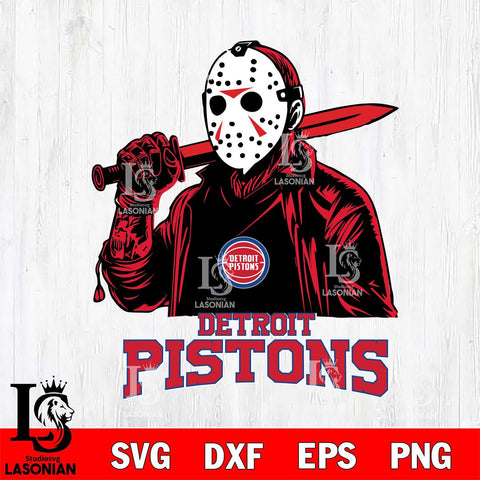 Detroit Pistons Jason Voorhees Horror 12 Svg Eps Dxf Png File, NBA svg, Digital Download, Instant Download