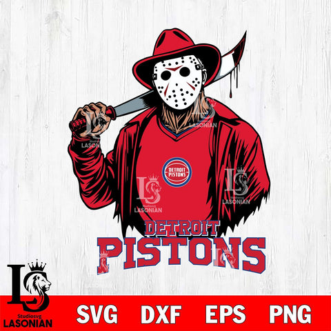 Detroit Pistons Jason Voorhees Horror 13 Svg Eps Dxf Png File, NBA svg, Digital Download, Instant Download