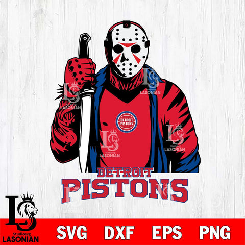 Detroit Pistons Jason Voorhees Horror 3 Svg Eps Dxf Png File, NBA svg, Digital Download, Instant Download