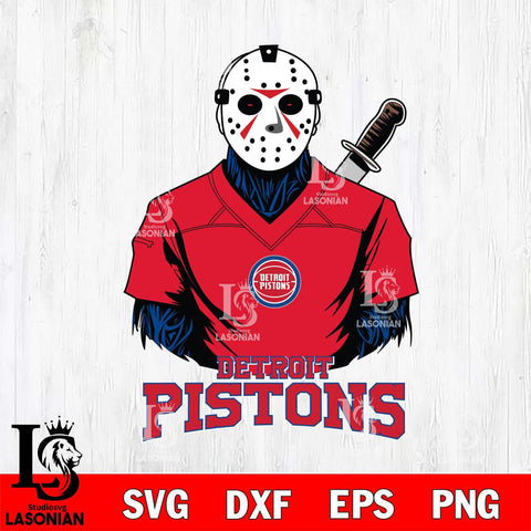 Detroit Pistons Jason Voorhees Horror 4 Svg Eps Dxf Png File, NBA svg, Digital Download, Instant Download