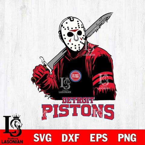 Detroit Pistons Jason Voorhees Horror 7 Svg Eps Dxf Png File, NBA svg, Digital Download, Instant Download