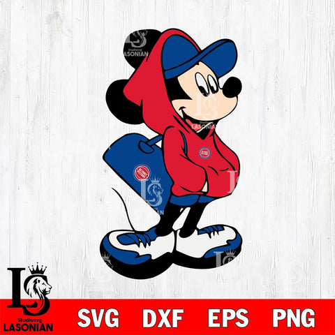 Detroit Pistons Mickey Svg Eps Dxf Png File, Digital Download