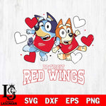 Detroit Red Wings Bluey & Bingo 10 Svg Eps Dxf Png File, NHL svg, Digital Download, Instant Download