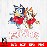 Detroit Red Wings Bluey & Bingo 13 Svg Eps Dxf Png File, NHL svg, Digital Download, Instant Download