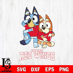 Detroit Red Wings Bluey & Bingo 18 Svg Eps Dxf Png File, NHL svg, Digital Download, Instant Download