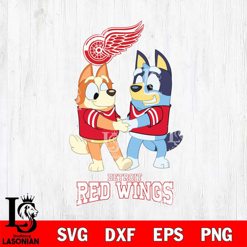 Detroit Red Wings Bluey Chilli Dance Svg Eps Dxf Png File, Digital Download, Instant Download