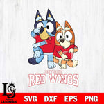 Detroit Red Wings Bluey Chilli Dance Mode Svg Eps Dxf Png File, Digital Download, Instant Download
