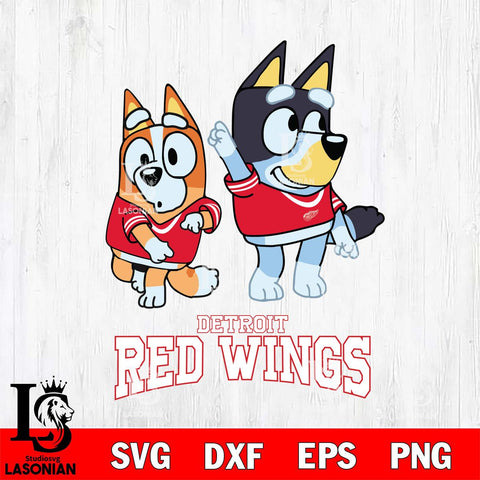 Detroit Red Wings Bluey Chilli Mode Dance Svg Eps Dxf Png File, Digital Download, Instant Download