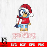 Detroit Red Wings Bluey Christmas Svg Eps Dxf Png File, Digital Download