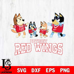 Detroit Red Wings Bluey Dance Squats Svg Eps Dxf Png File, Digital Download, Instant Download