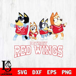 Detroit Red Wings Bluey Mode Dance Squats Svg Eps Dxf Png File, Digital Download, Instant Download