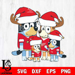 Detroit Red Wings Bluey Santa Family Svg Eps Dxf Png File, Digital Download, Instant Download