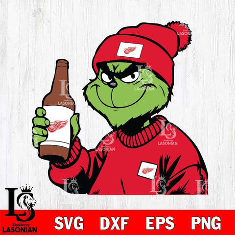 Detroit Red Wings Boujee Grinch 5 Svg Eps Dxf Png File, Digital Download, Instant Download