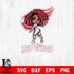 Detroit Red Wings Fan Girl Svg Eps Dxf Png File, Digital Download, Instant Download