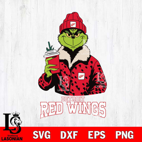 Detroit Red Wings Grinch Leopard Svg Eps Dxf Png File, Digital Download, Instant Download