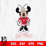 Detroit Red Wings Minnie Mouse NHL Hockey SVG DXF EPS PNG FILE,NHL File Cut,Disney Digital Download,Instant Download, Silhouette