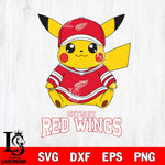 Detroit Red Wings Pikachu NHL Hockey SVG DXF EPS PNG FILE,NHL File Cut,Disney Digital Download,Instant Download, Silhouette