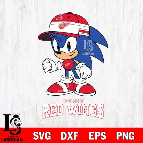 Detroit Red Wings Sonic NHL Hockey SVG DXF EPS PNG FILE,NHL File Cut,Disney Digital Download,Instant Download, Silhouette