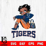 Detroit Tigers Betty Boop Black Fan Girl Svg Eps Dxf Png File, Digital Download, Instant Download